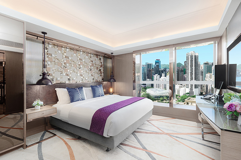 Elegant deluxe room with refined decor